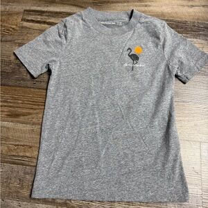 Abercrombie Kids Graphic Flamingo T-Shirt Boys 7/8 Gray